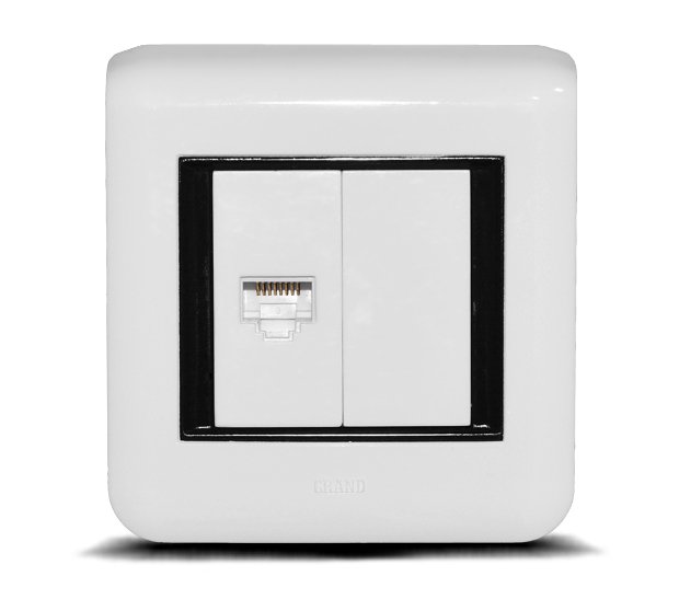 پریز شبکه CAT6 یک پورت مدل گرند خیام الکتریک
