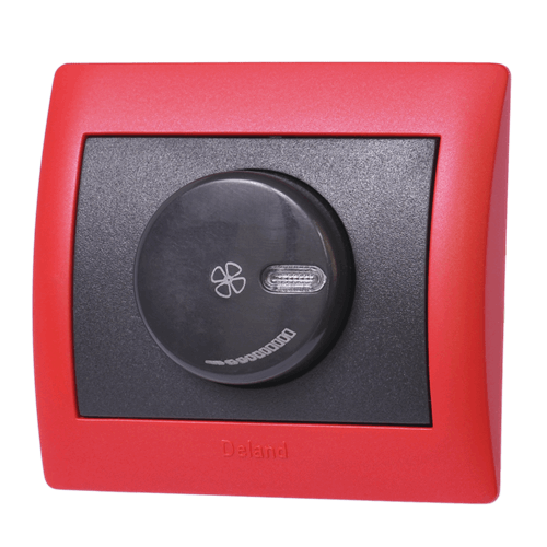 کلید دیمر فن 800W با قاب رنگی مدل آریا دلند الکتریک