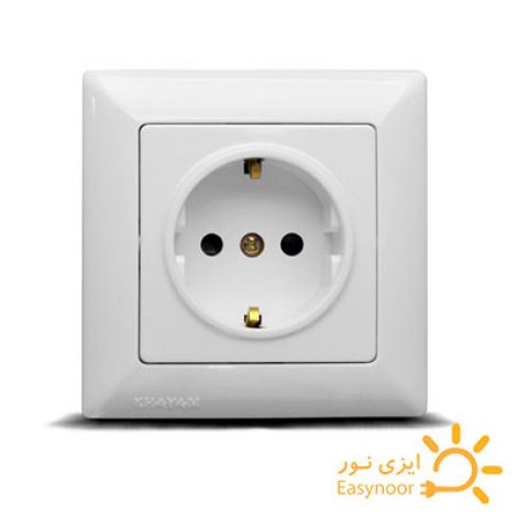 پریز برق ارت دار مدل ماهان خیام الکتریک