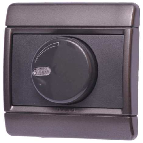 دیمر لامپ(800w) مشکی توکار مدل رایان دلند الکتریک