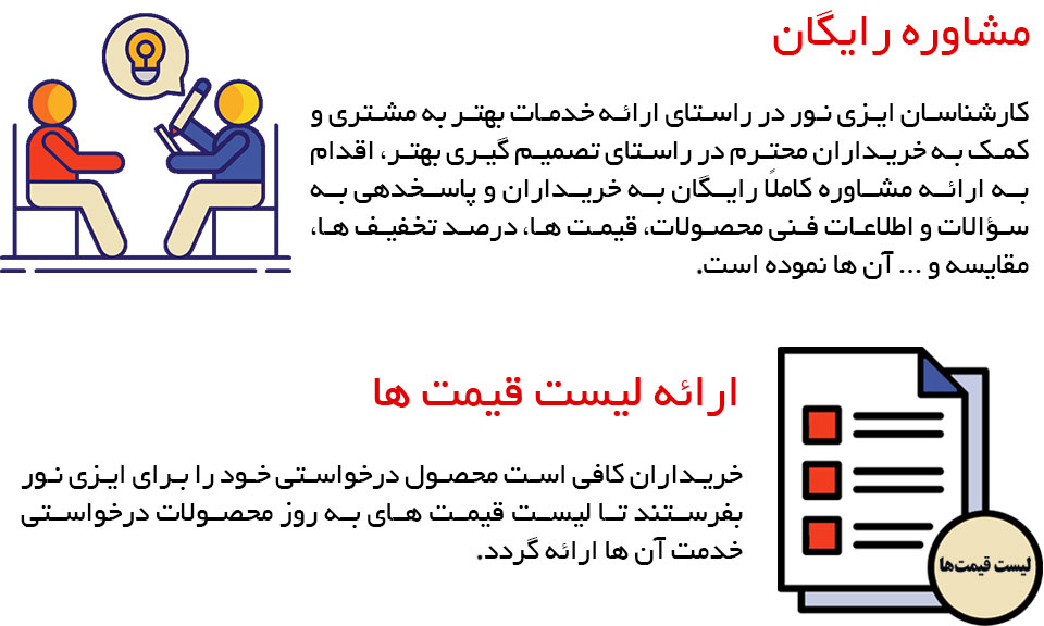 خرید عمده محصولات کالای برق و روشنایی از ایزی نور